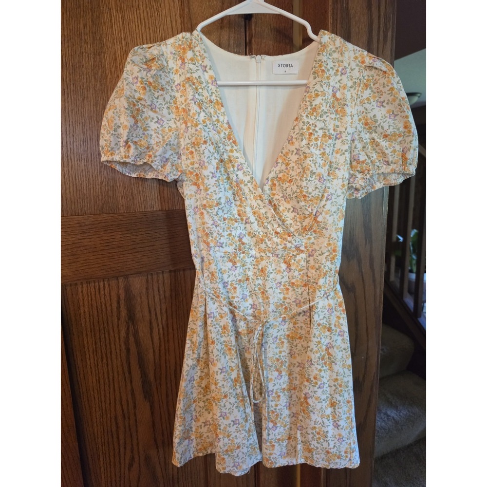 Anthropologie Storia Kristen Floral Dress Womens Small‎ Puff Sleeve Cottagecore